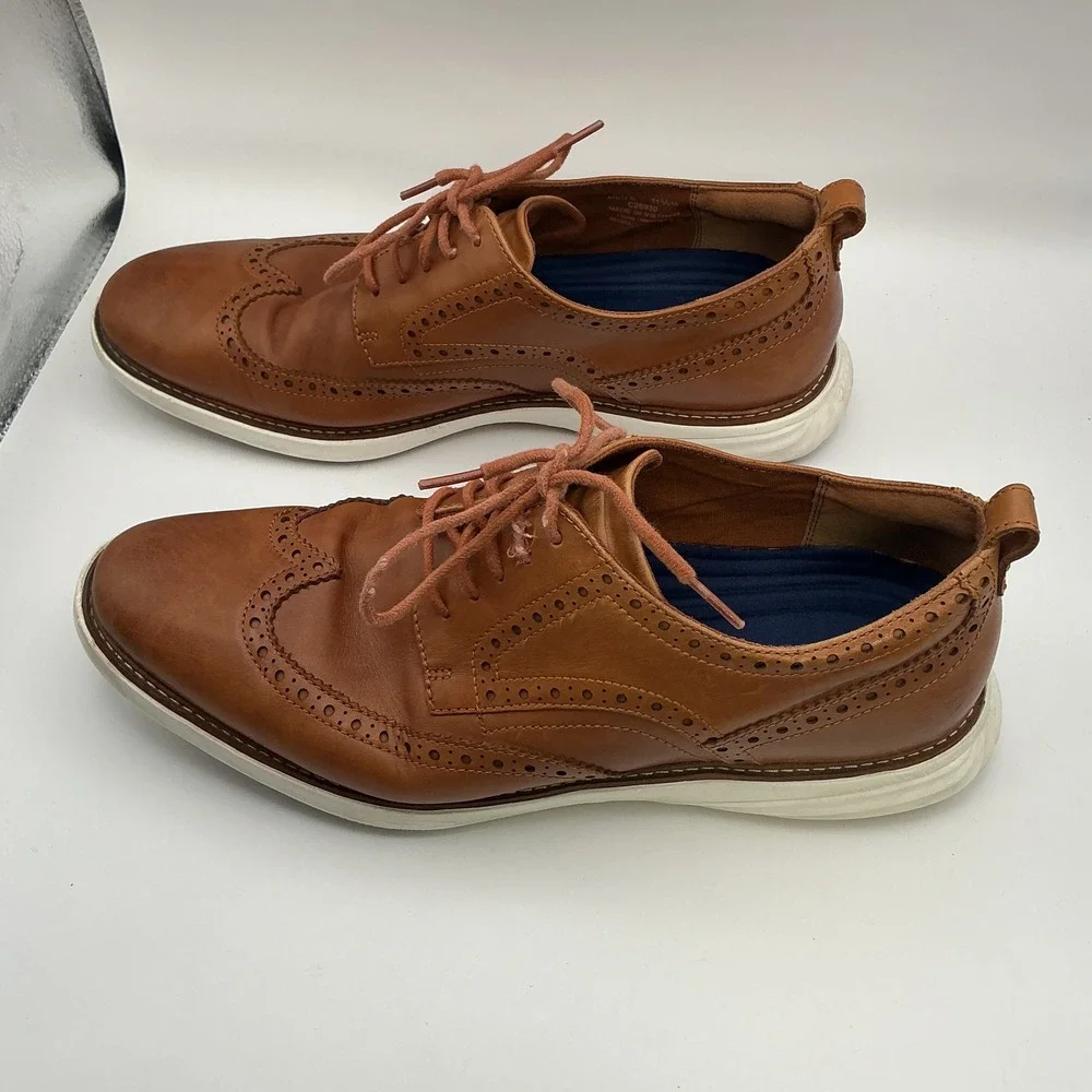 Cole Haan Original Grand Wingtip Oxford British Tan Leather Mens Shoes C28930